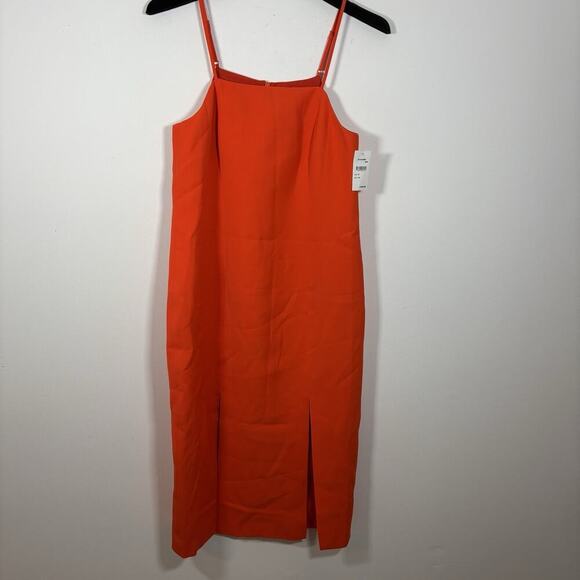C/MEO Collective Orange Red Strappy Dress Medium Side Slit NWT Date Cocktail - Picture 2 of 8